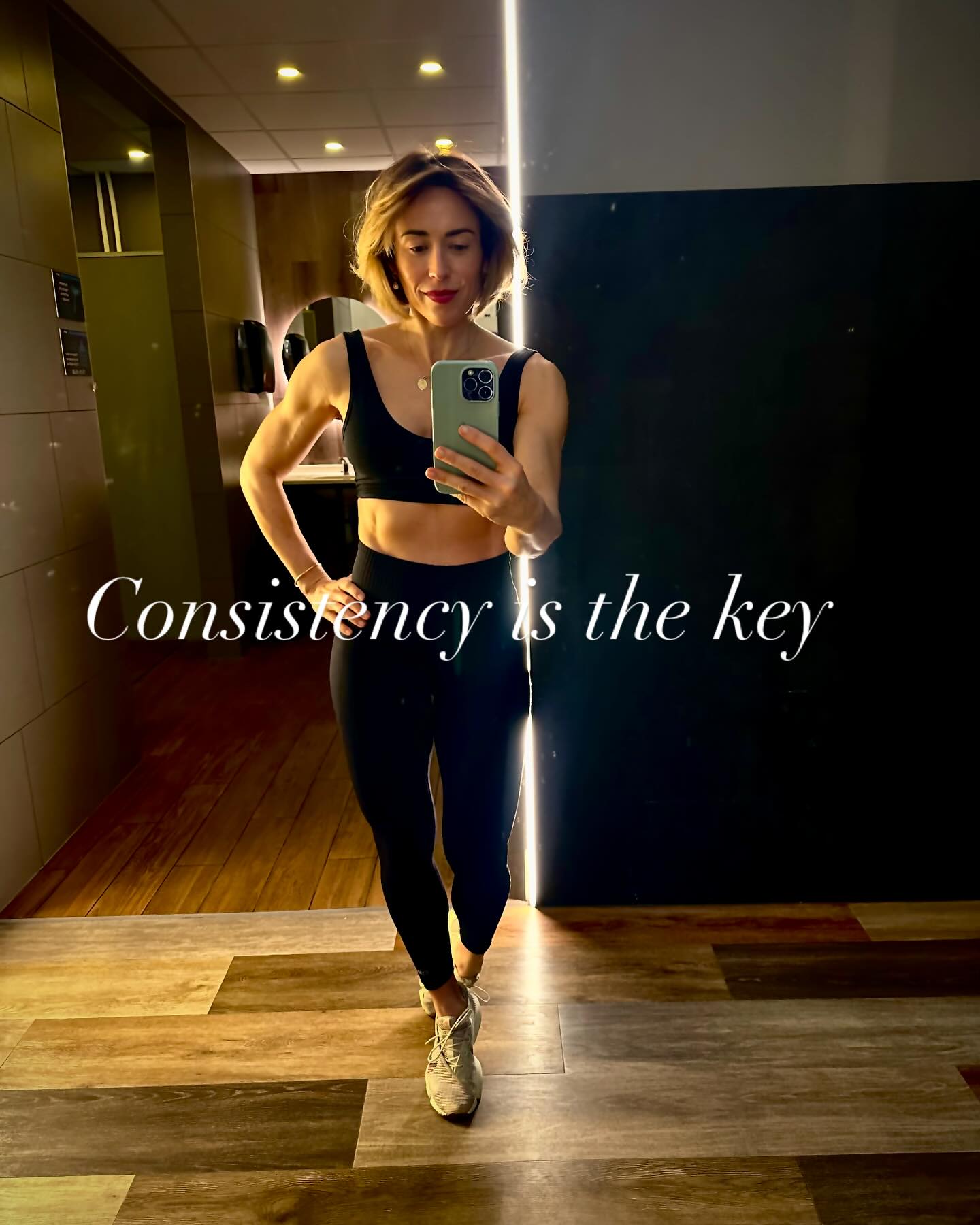 Simona Vailionaite training in the gym